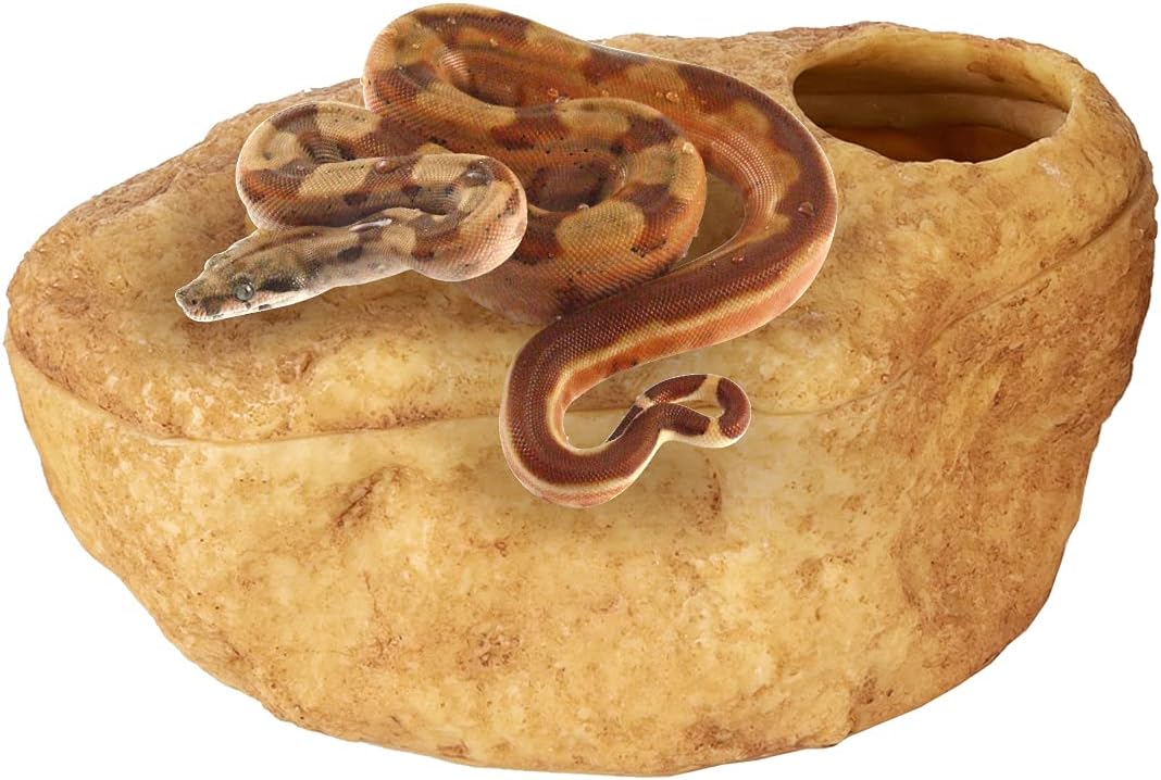 REPTIZOO Reptile Hide Cave, Snake Cave and Hides, 3in1