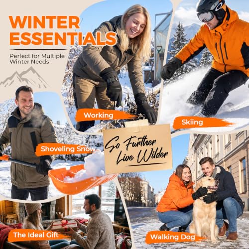 Image of rivmount Winter Waterproof Ski Snow Warm Gloves for Women Men, Windproof Cold Weather Thermal with Touchscreen Fingers, for Running Driving Cycling Hiking Biking Outdoor Sports Daily Work
