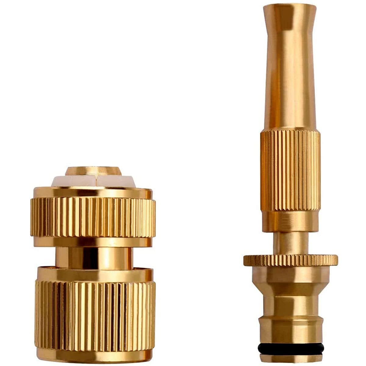 Brass 1/2 Inch Hose pipe Spray Nozzle Quick Snap - in Connectors, High Pressure washer gun, for Plants & pet, Water pressure gun for car wash & Garden Sprayer, jet spray gun bike washer