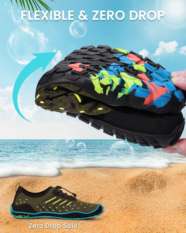 Image of Water Shoes for Women Men Quick-Dry Barefoot Shoes Breathable Aqua Socks for Swim Beach River Pool Lake Hiking Surfing Kayaking