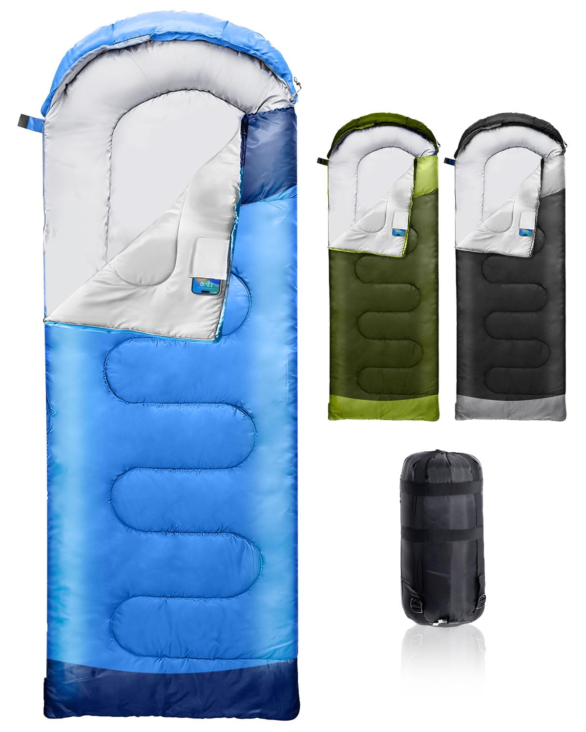 Sleeping Bag, Sleeping Bags for Adults with Pocket, 3 Season Lightweight XL Large Sleeping Bag
