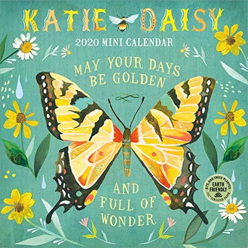 Katie Daisy 2020 Mini Wall Calendar (7" x 7", 7" x 14" open)