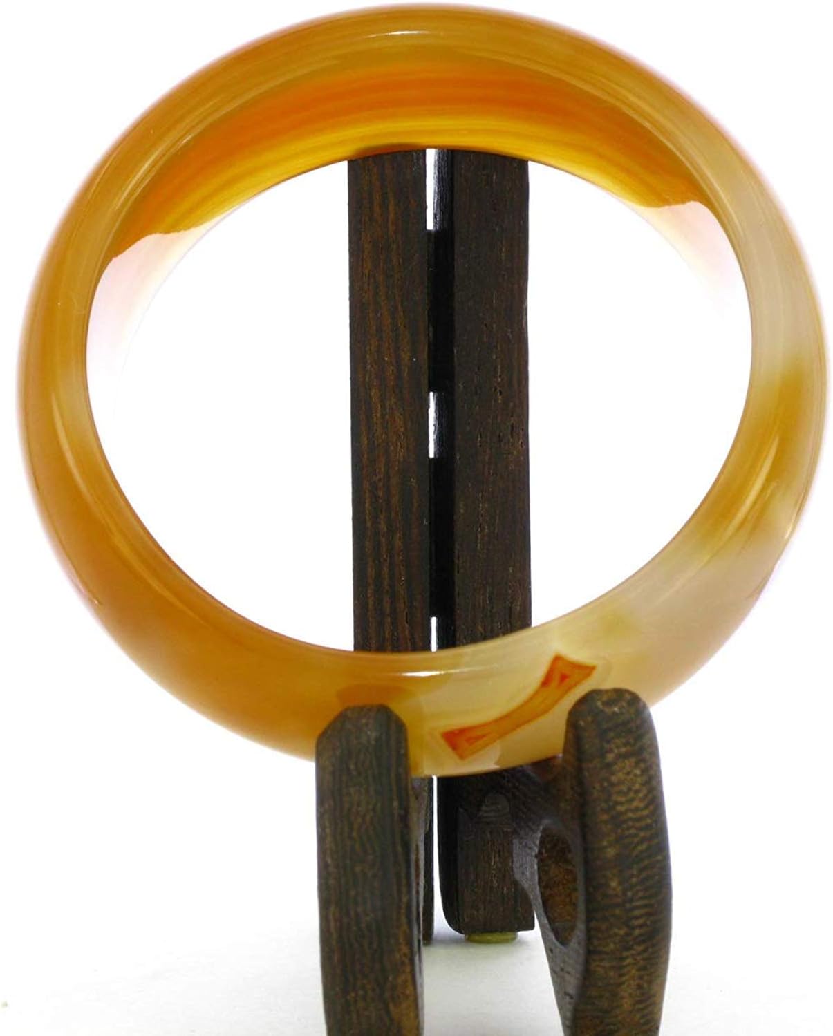 2.3" China Certified Nature Light Red Chalcedony Jade Women's Bangle Bracelets 6455