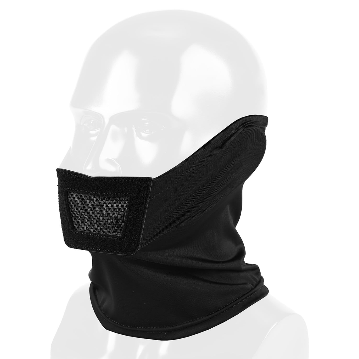 Airsoft Mesh Mask, Ninja Tactical Mask with Breathable Mouth Guard Steel Mesh Half Face Mask for Outdoor Tactical Game