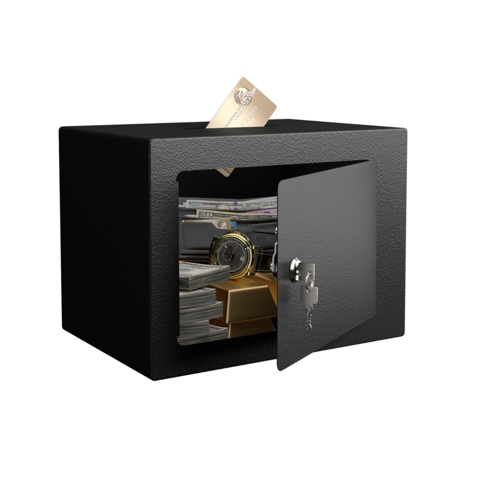coffre Petit coffre-fort portable avec serrure, coffres-forts compacts | Bijoux et objets de valeur for factures Cartes Bureau de voyage à domicile
