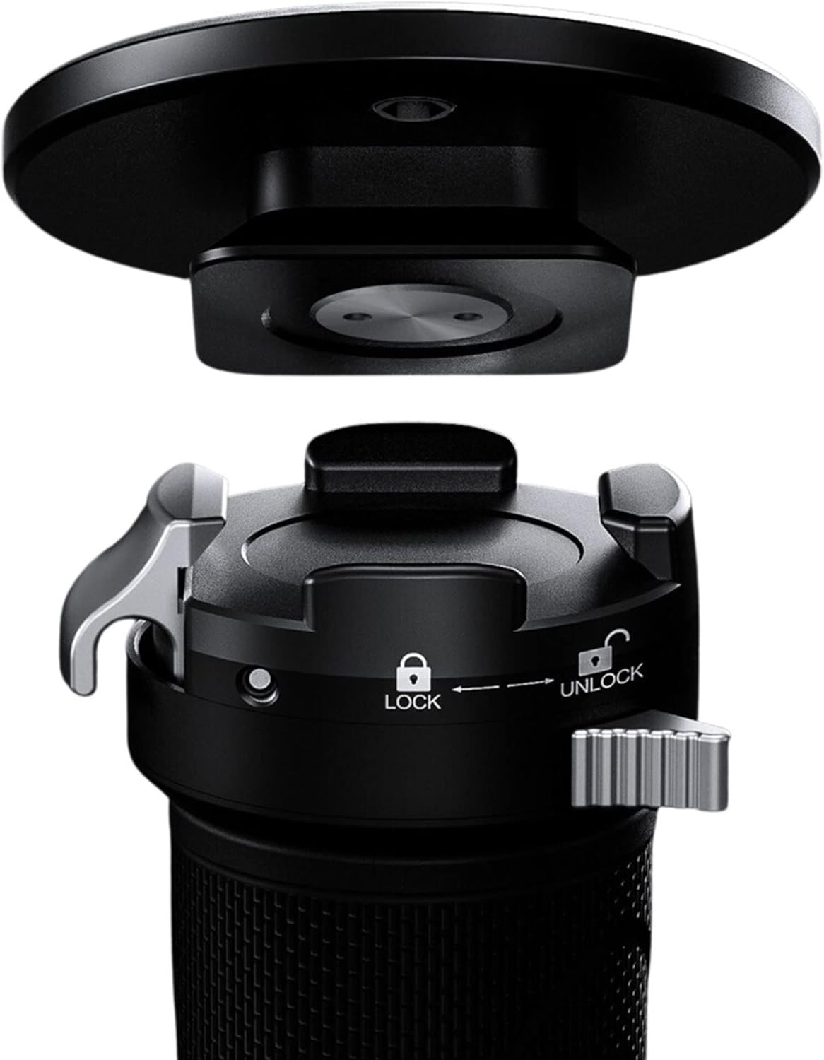 Leofoto MV-324C+VD-03 Carbon Fiber Flip Lock Pro Video Camera Monopod with Tripod Stand Max Load 22lb, 1500mm