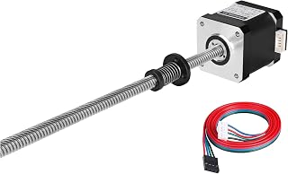 Nema 17 Stepper Motor TR8x8 350mm with T8 Lead Screw 2 Phase 1.8° High Torque 0.55Nm (77.89oz·in) 1.7A 2.0Ω Bipolar 42x48mm 4-Wire Connector Cable 1M for 3D Printer DIY Robot CNC