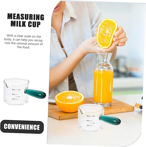 Miniatura 4 de Luxshiny Jarra de mezcla graduada de vino con leche cacerola de té para cocina mini suace anti taza resistente al calor jarras verdes calentador de