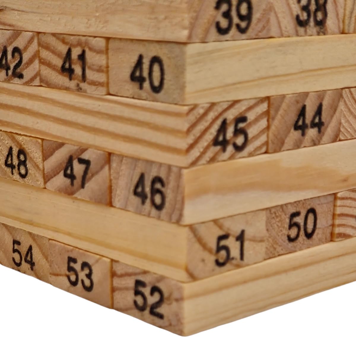 FAST WORLD SHOPPING – Gioco di Società Torre Traballante in Legno con 54 Mattoncini Numerati e Dadi da gioco, Giochi da Tavolo di Abilità e Concentrazione