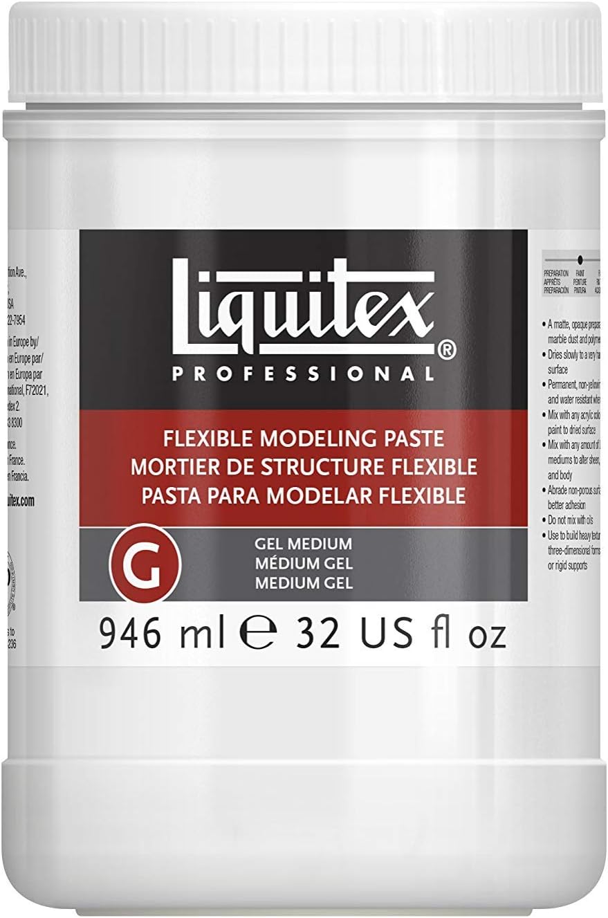 Liquitex Professional Flexible Modeling Paste, Flexible Modeling Paste ,Medium 32-oz1 Quarts (Pack of 1) , 8932