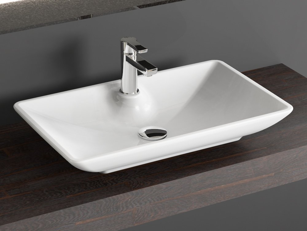 Aqua Bagno | Design Waschbecken in Weiß, Aufsatzwaschbecken