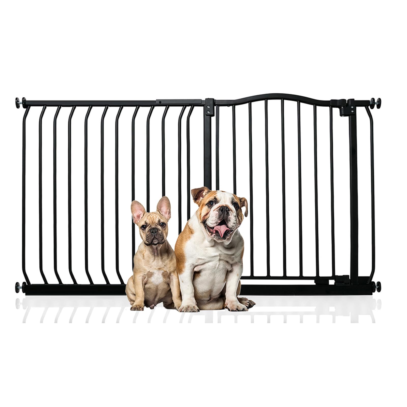Bettacare Curved Top Dog Gate, 161cm - 170cm, Matt Black, Pressure Fit Pet Gate for Puppy and Dog, Easy Installation — view 26