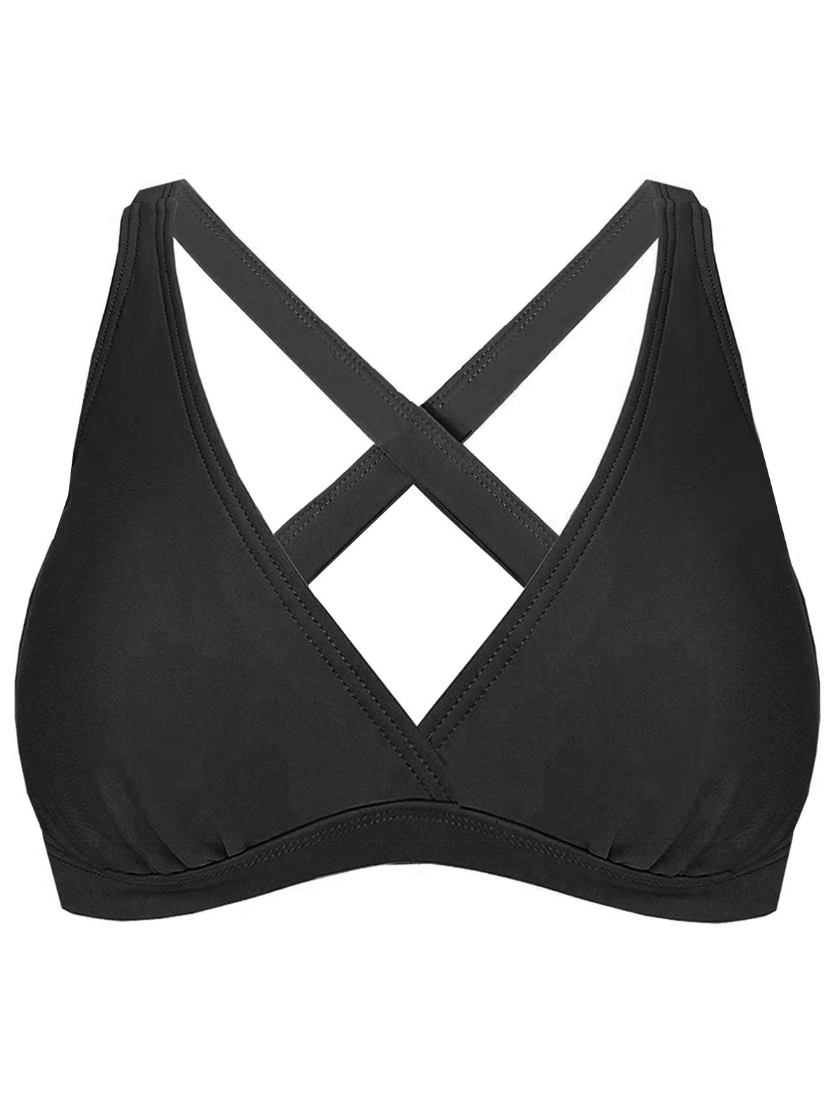 Women's Adjustable Halter Tie Triangle String Bikini Top Push up Padded