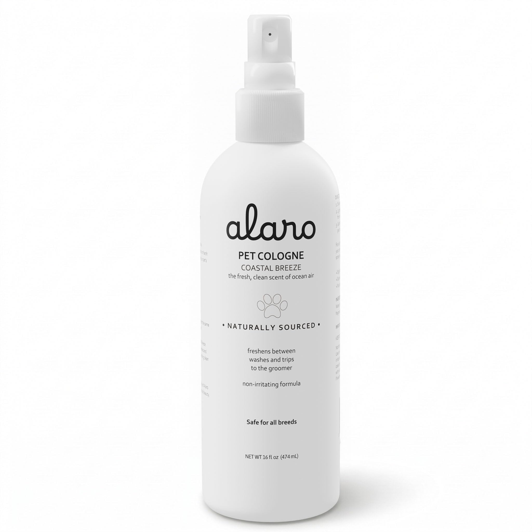 Alaro Dog Cologne Spray - Natural Deodorizing Spray - Long Lasting Coastal Breeze Scent - Pet-Safe Dog Perfume