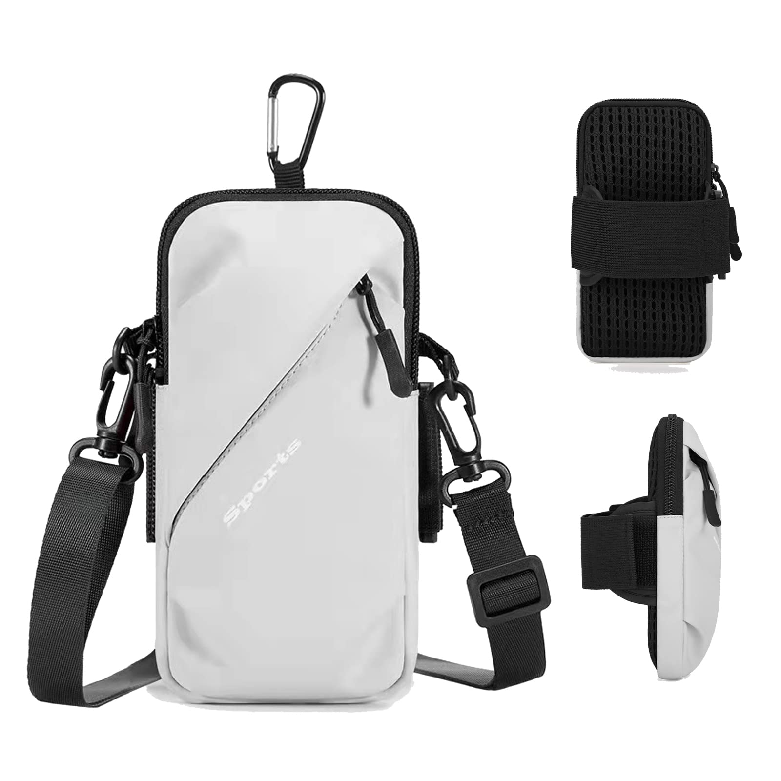 Phone Holder Arm Bands, Small Crossbody Shoulder Holsters Bag with Arm Band, Fits iPhone and All Cell Phones, Use for Running, Walking, Hiking &