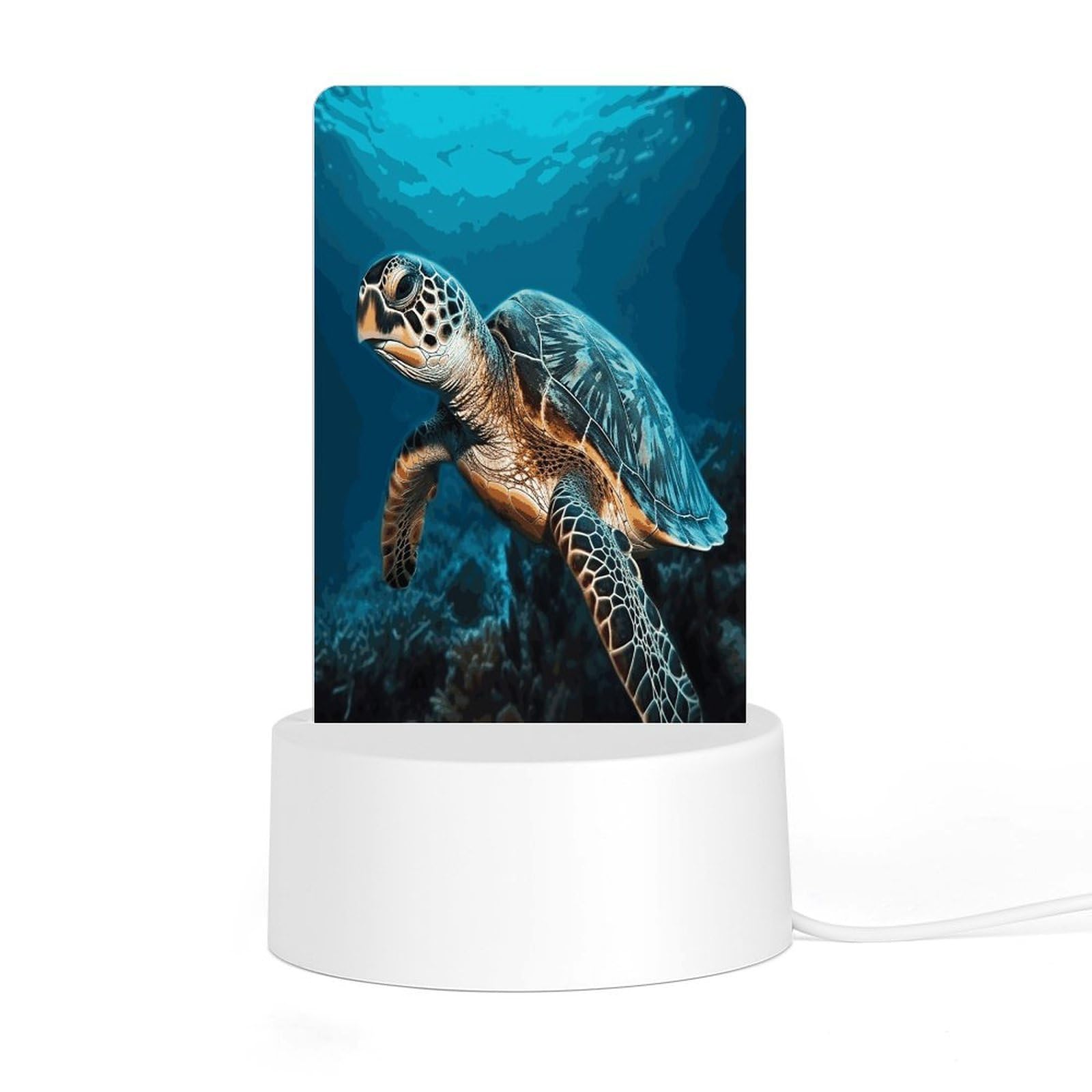 Adfgyerh Style Sea Turtle2 Night Light Acrylic Material Easy Installation, Home Decor Usb Interface Power Supply, Lamp For Restaurant Bar Cafe Room Decor