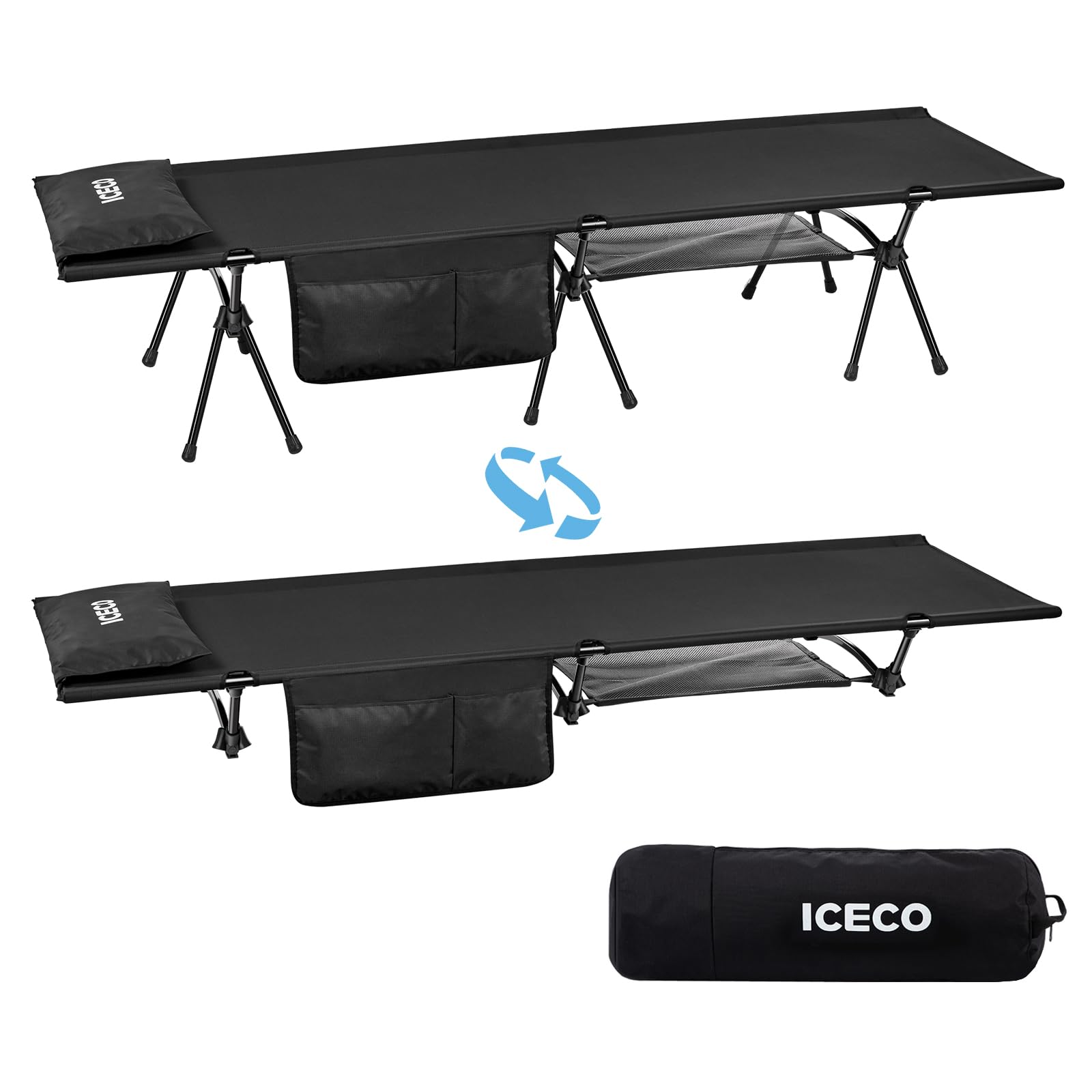 Camping Cot for Adults, Folding Cot for Camping, Portable Bed, Sleeping Cot, Lightweight, Strong Support 330 Lbs, Tent, Outdoor, Hiking, Travel, RV, Beach