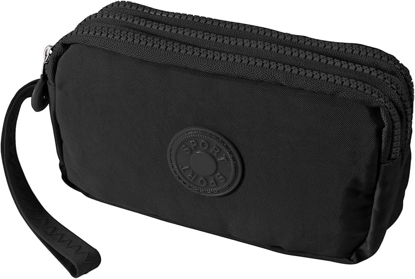 Large Capacity Wristlet Wallet - Women 3 Layers Zipper Oxford Cloth Waterproof Handbag Purse - Image 3