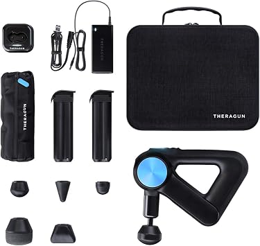 TheraGun Pro Handheld Deep Tissue Massage Gun - Bluetooth Percussion Massage Gun & Personal Massager for Pain Relief & Circulation in Neck, Back, Leg, Shoulder and Body (Black - 4th Gen)