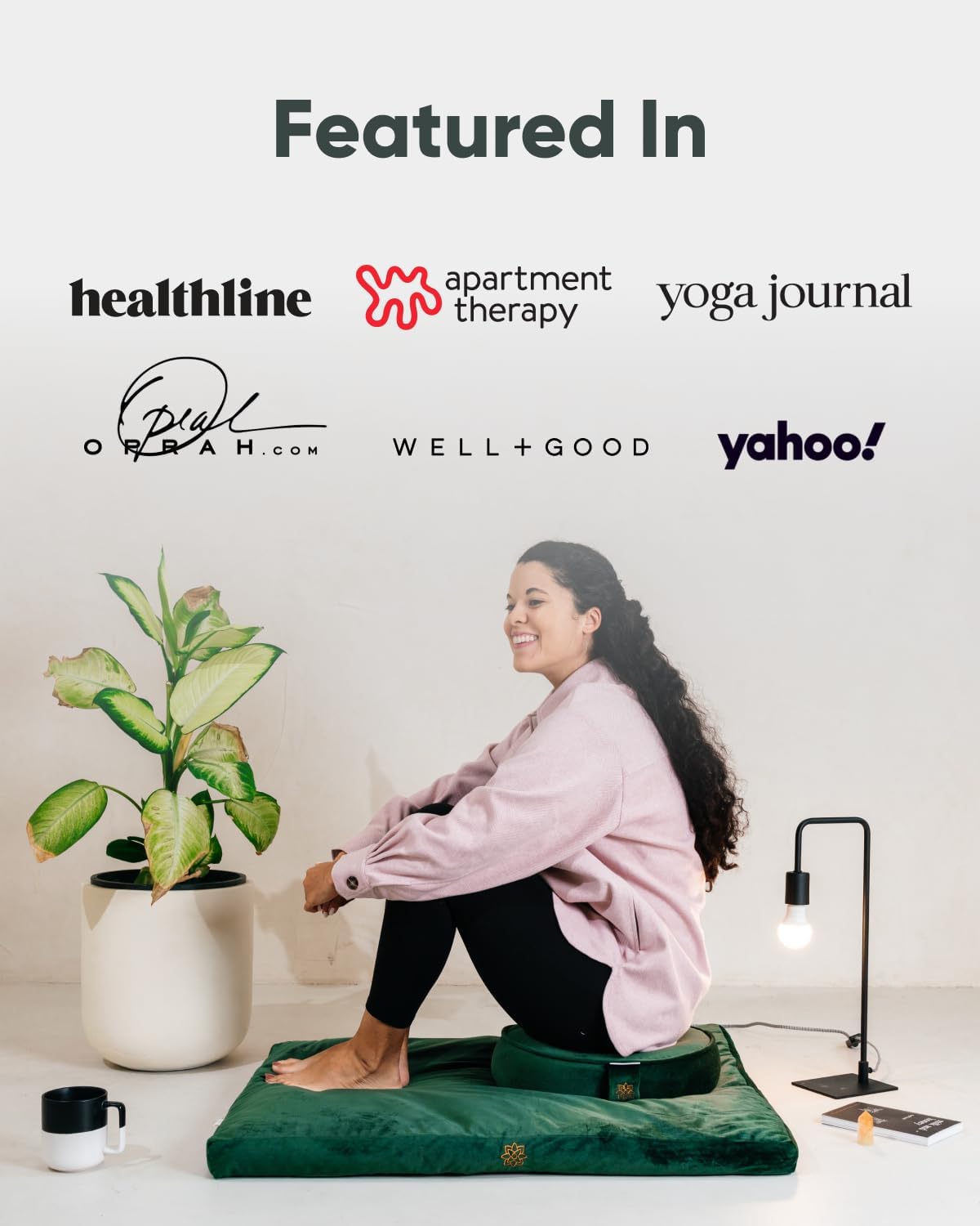 Mindful & Modern Zabuton Meditation Mat - Cotton Filled Yoga and Meditation Pad - Zabuton Meditation Cushion for Kneeling and Sitting Support - Large Rectangular Sitting Floor Pillow for Bench or Zafu