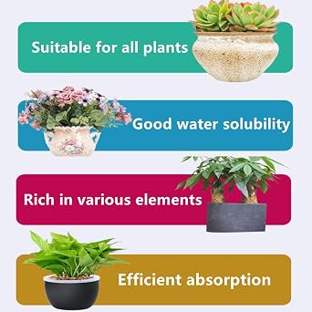 EGEN General Purpose 20-20-20 Nitrogen Phosphorus and Potassium Elemental Universal Water Soluble Flower Plant Fertilizer Fruits Vegetables to Promote Plant Rooting Germination Flowering and Fruiting