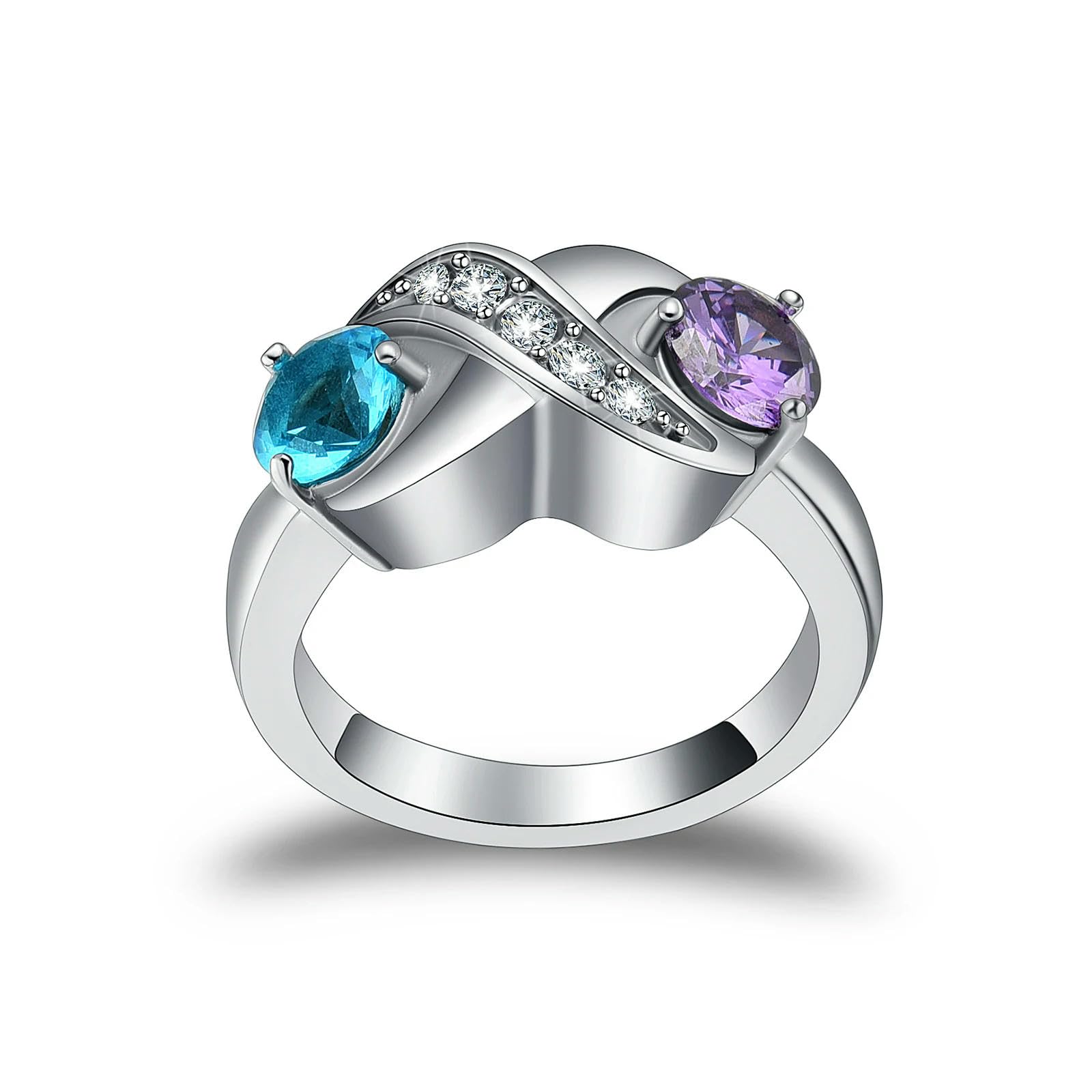 MYPOWER Cremation Ring for Ashes for Women Urn Ring for Ashes Holder Birthstone Ring Holds Loved Ones Ashes Jewelry（Size 6-10-7-FF_c