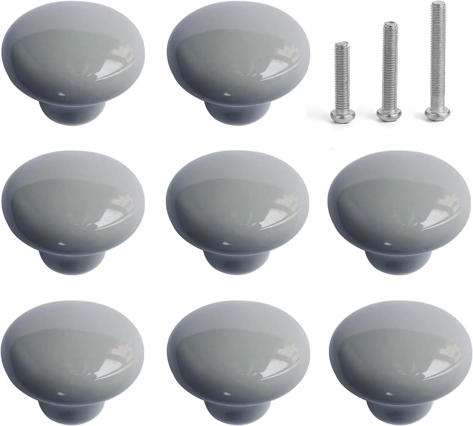 Wlihdb One Color 5Pairs Ceramic Drawer Knobs, For Home Decor,Round Dresser For Room, Cupboard, Nightstand For Chest Of Drawer