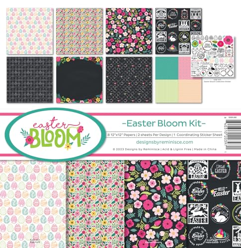 Easter Bloom kit scrapbooking Reminisce pour conserver vos photos de Pâques