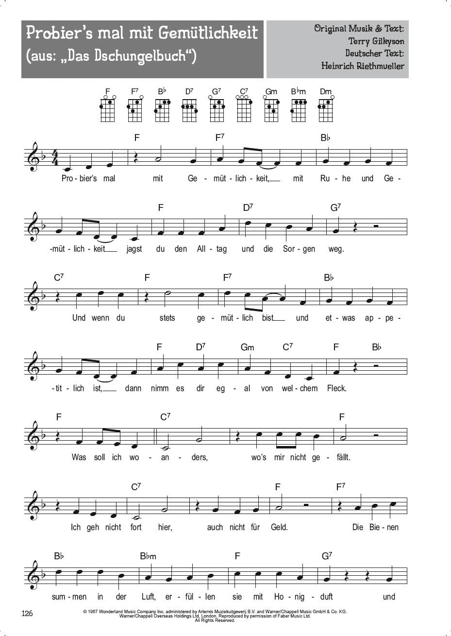 100 Kinderlieder für Ukulele
