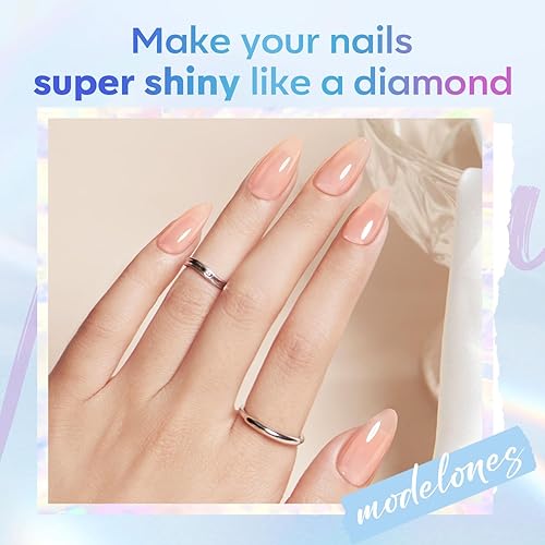 Miniatura 3 de Modelones - Capa superior y capa base de esmalte de uñas de gel que no se borra, 15 ml, remojar para quitar, acabado brilloso, fórmula mejorada