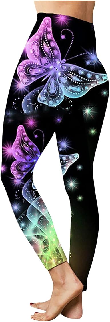Amazon.com: Pantalones de yoga delgados con estampado de mariposas para  mujer, elásticos, pantalones de yoga, Púrpura#1, M : Ropa, Zapatos y Joyería