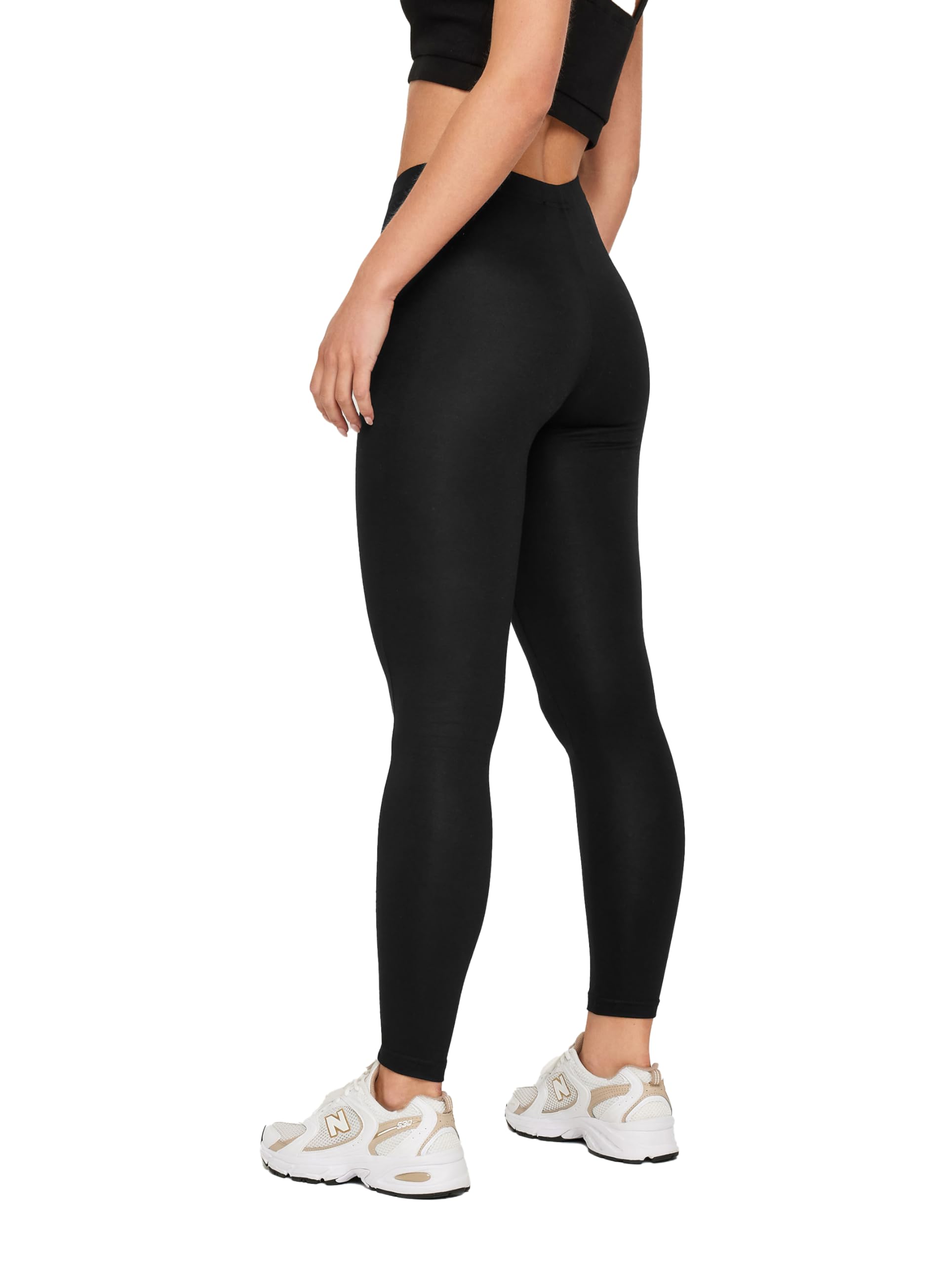 Pixiegirl Women's Black Petite Basic Leggings Petite