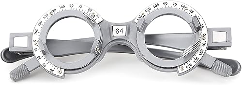 Vista 8 de YIYIBYUS Juego de marco de lente de prueba óptica, gafas de prueba de ojos, optometría, juego de lentes ópticas, borde de metal, aluminio óptico