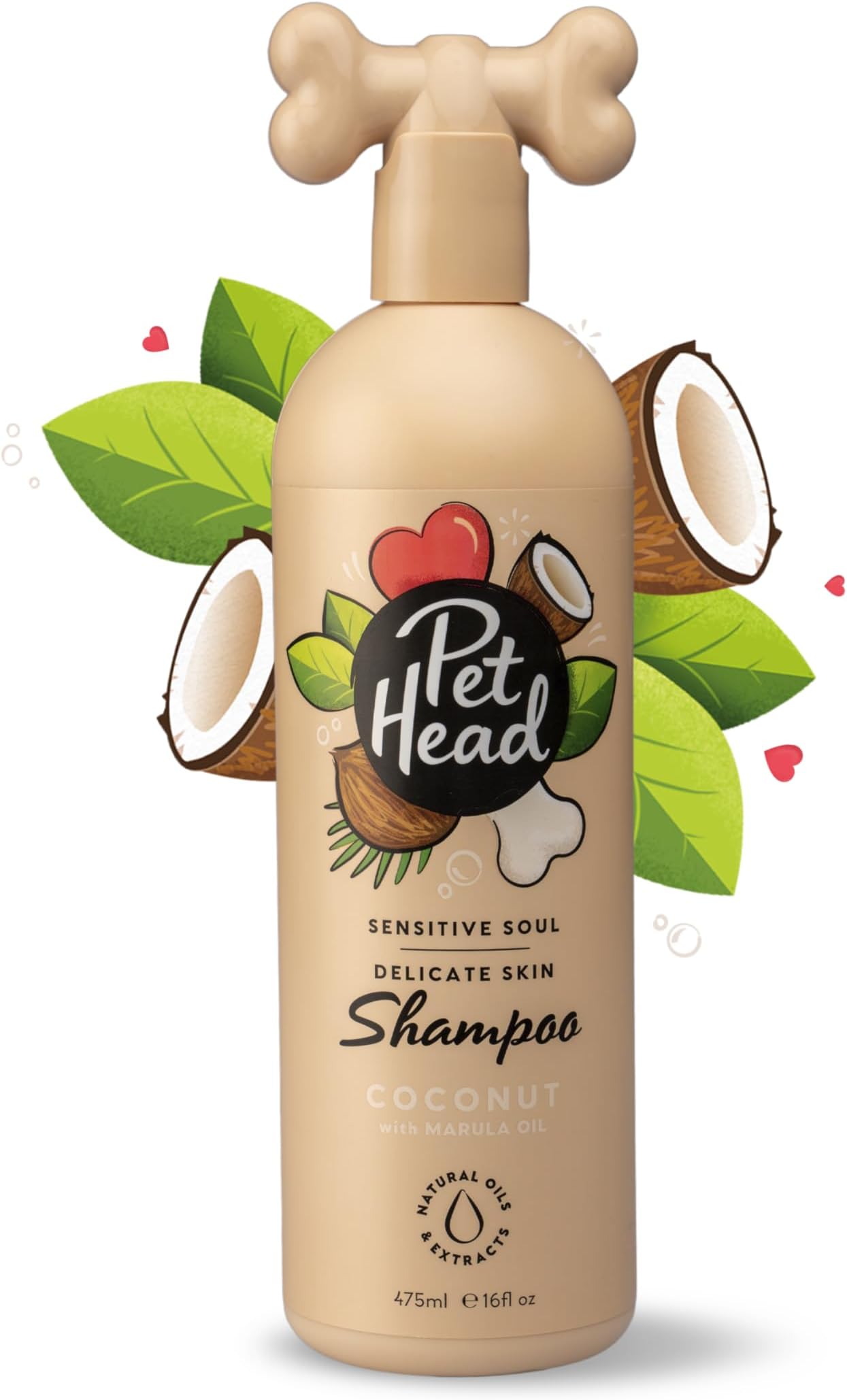 Sensitive Soul Dog Shampoo | Coconut Scent | Shampoo for Dogs with Sensitive Skin | Moisturizing | Professional Grooming | Vegan | Gentle Formula for Puppies | Made in USA | 16fl oz.
