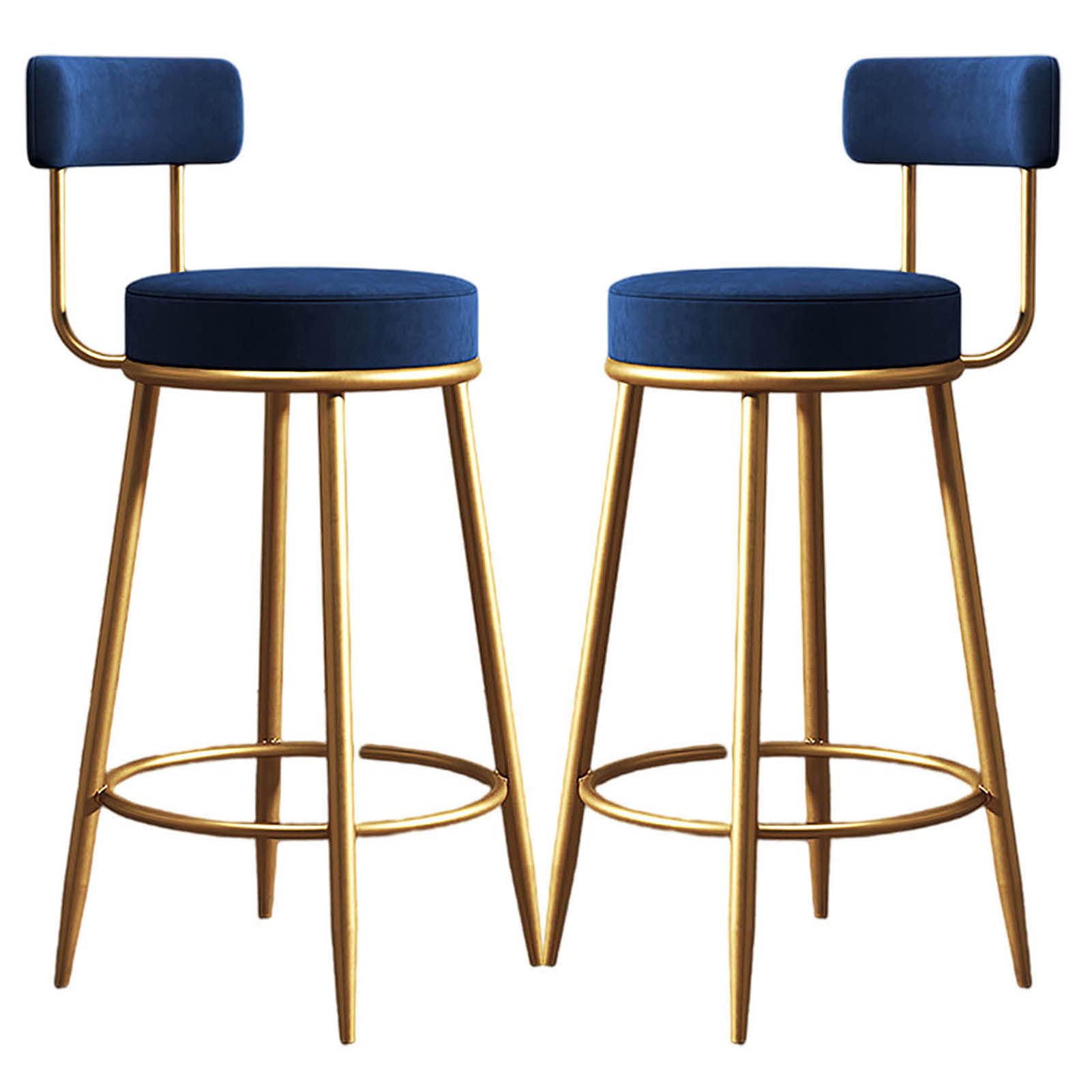 Chaises de bar hauteur contemporaine velours 65 cm assise confortable