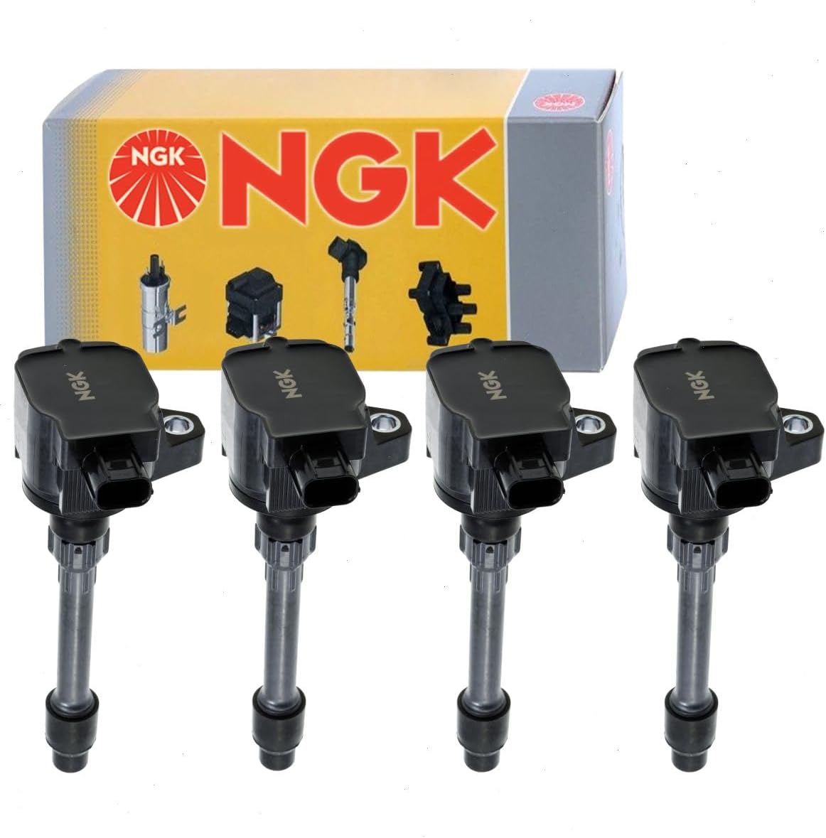4 pc NGK Ignition Coils compatible with Honda Civic 1.5L 2.0L L4 2016-2019