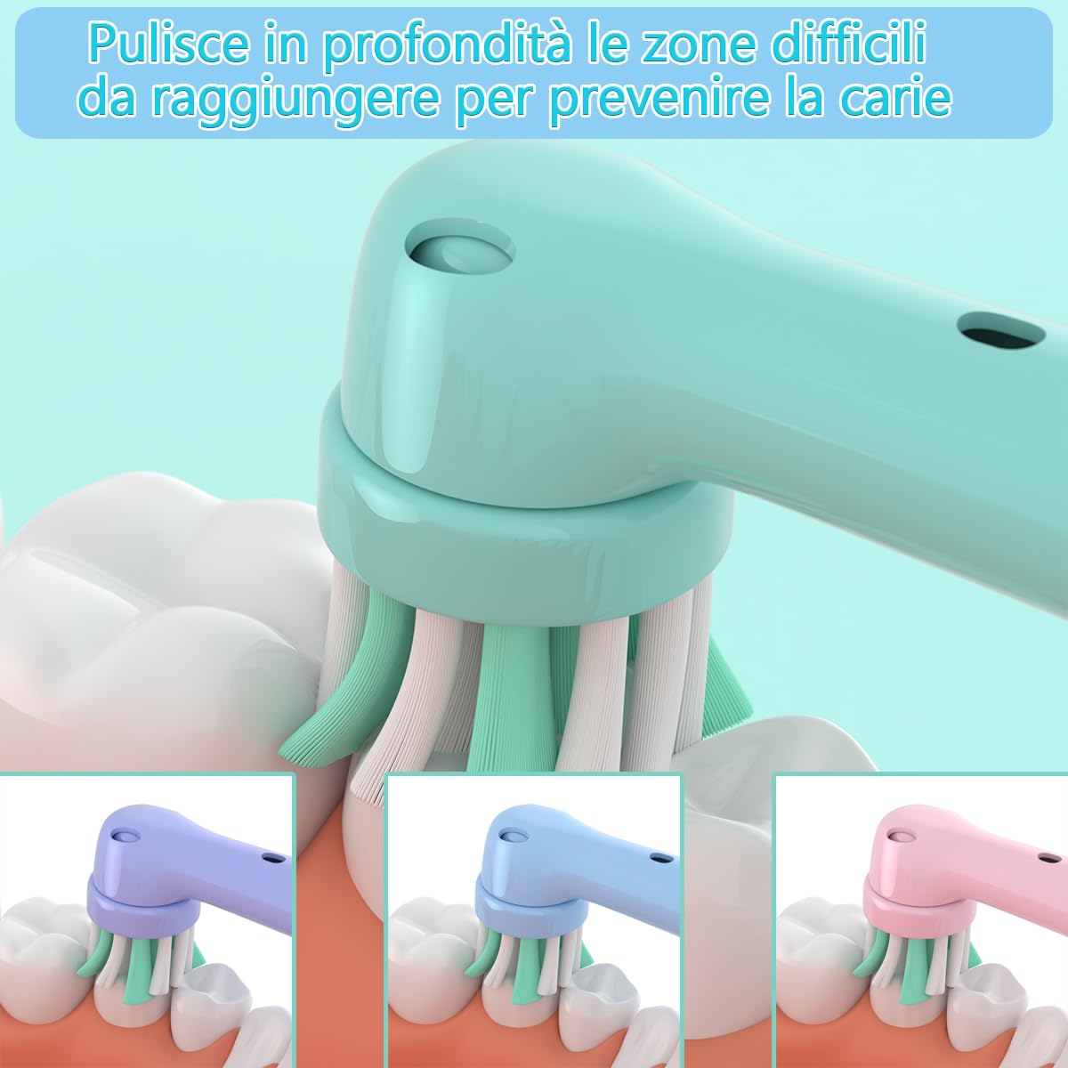 Sulkiwe Testine Compatibili con Braun Oral b Bambini Spazzolino Elettrico, Testine di Ricambio per Pro Kids, Junior Bambini Serie, 3-12 anni, Setole Morbide per Gengive Sensibili, 16 Pezzi