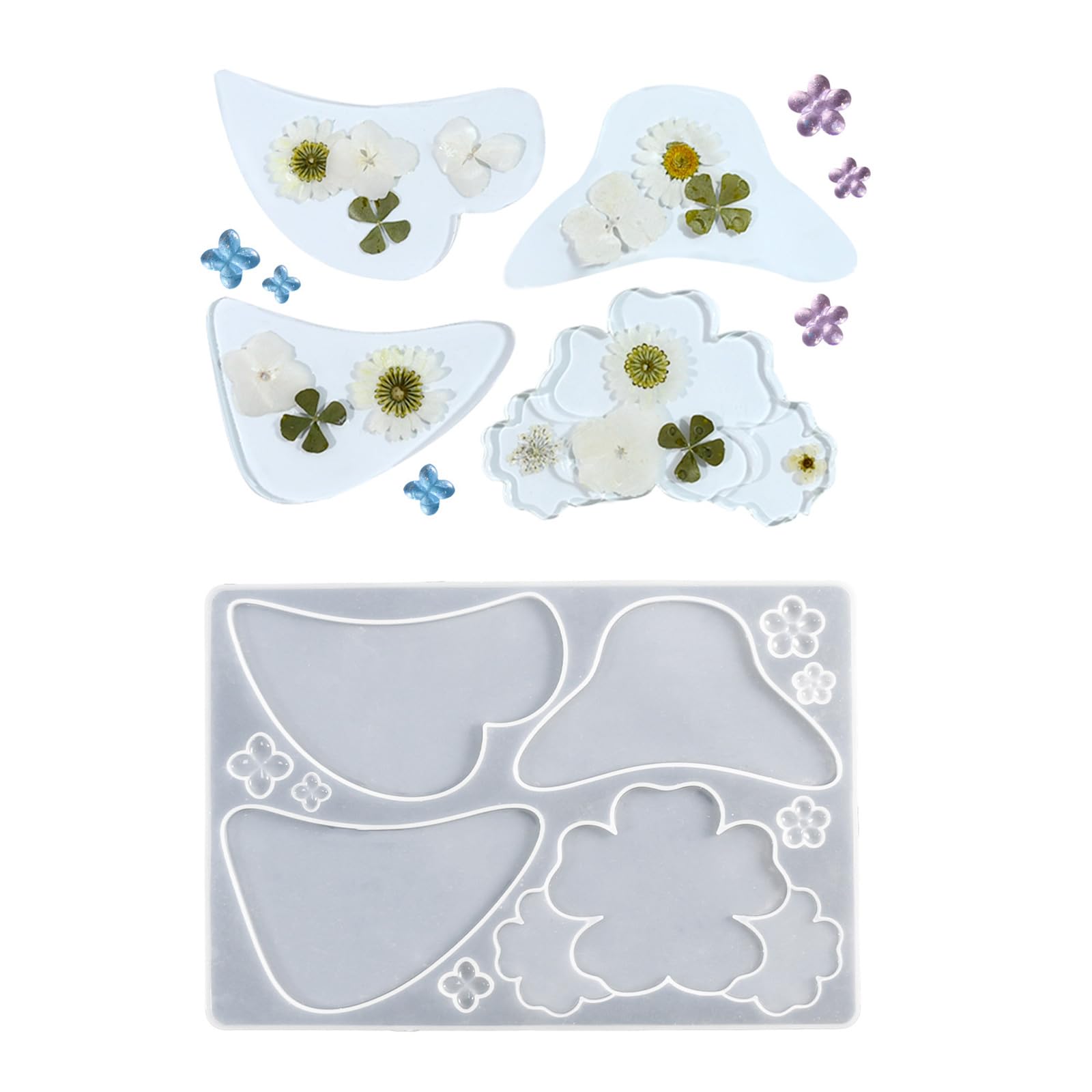 Stampi in resina siliconica per accessori per capelli, struttura in silicone per creare clip per capelli unici e accessori alla moda