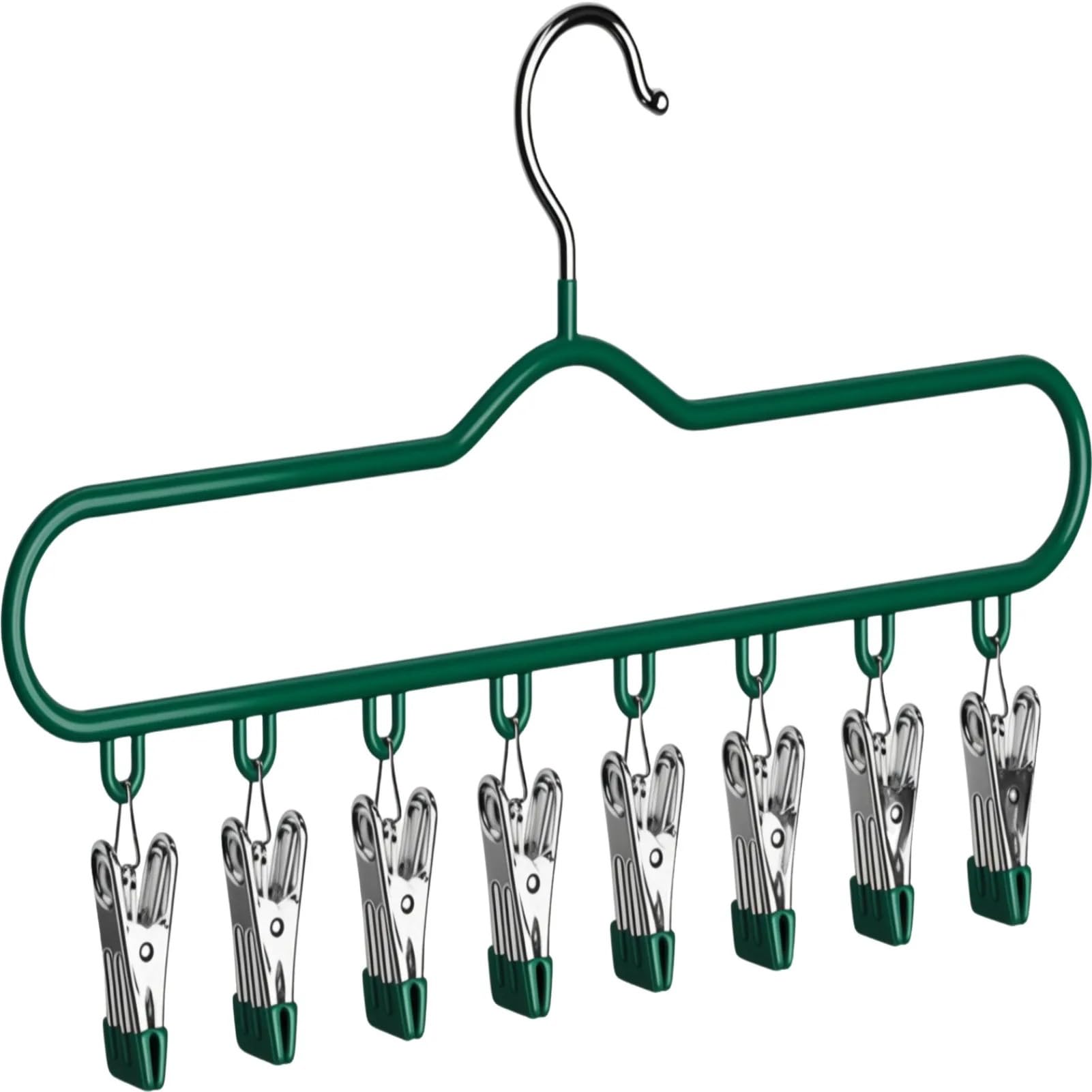 Sockentrockner 2 Stück Multi-Clip-Wäscheständer | Socken, Unterwäsche, Kleidung, mehrere Clips, platzsparende Aufbewahrung von Kappen(Green)