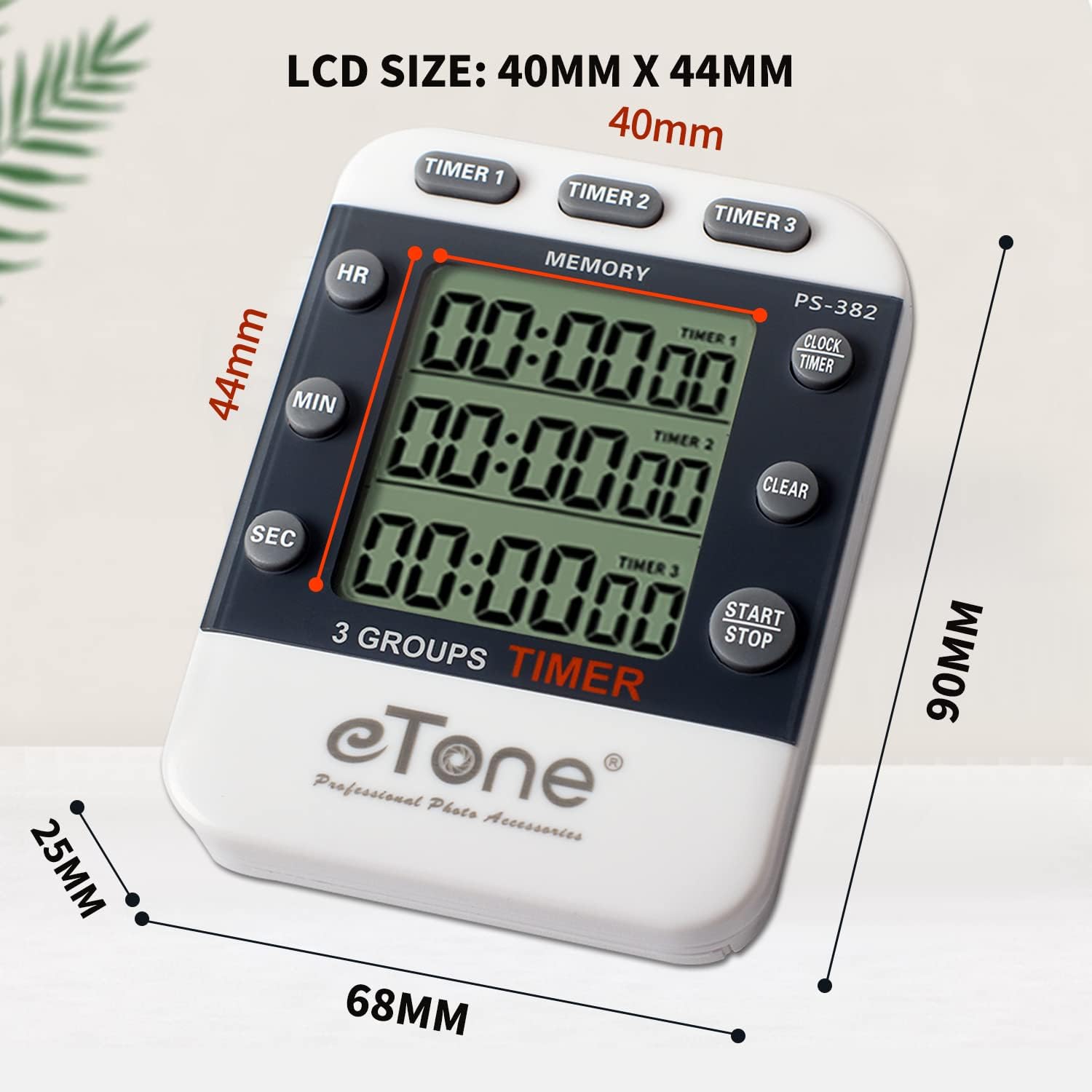 eTone 3 Channel Timer Counter Darkroom Developing Countdown Clock Processing Equipment Film Camera Accessories