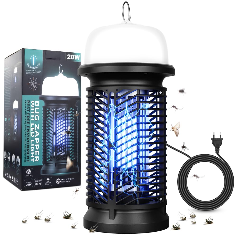 20W Insektenvernichter Mückenlampe Elektrisch mit 9W LED-Lic