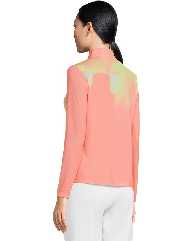 Jamie Sadock Flare Print Long Sleeve Sunsense 1/4 Zip Top - #3 of 5