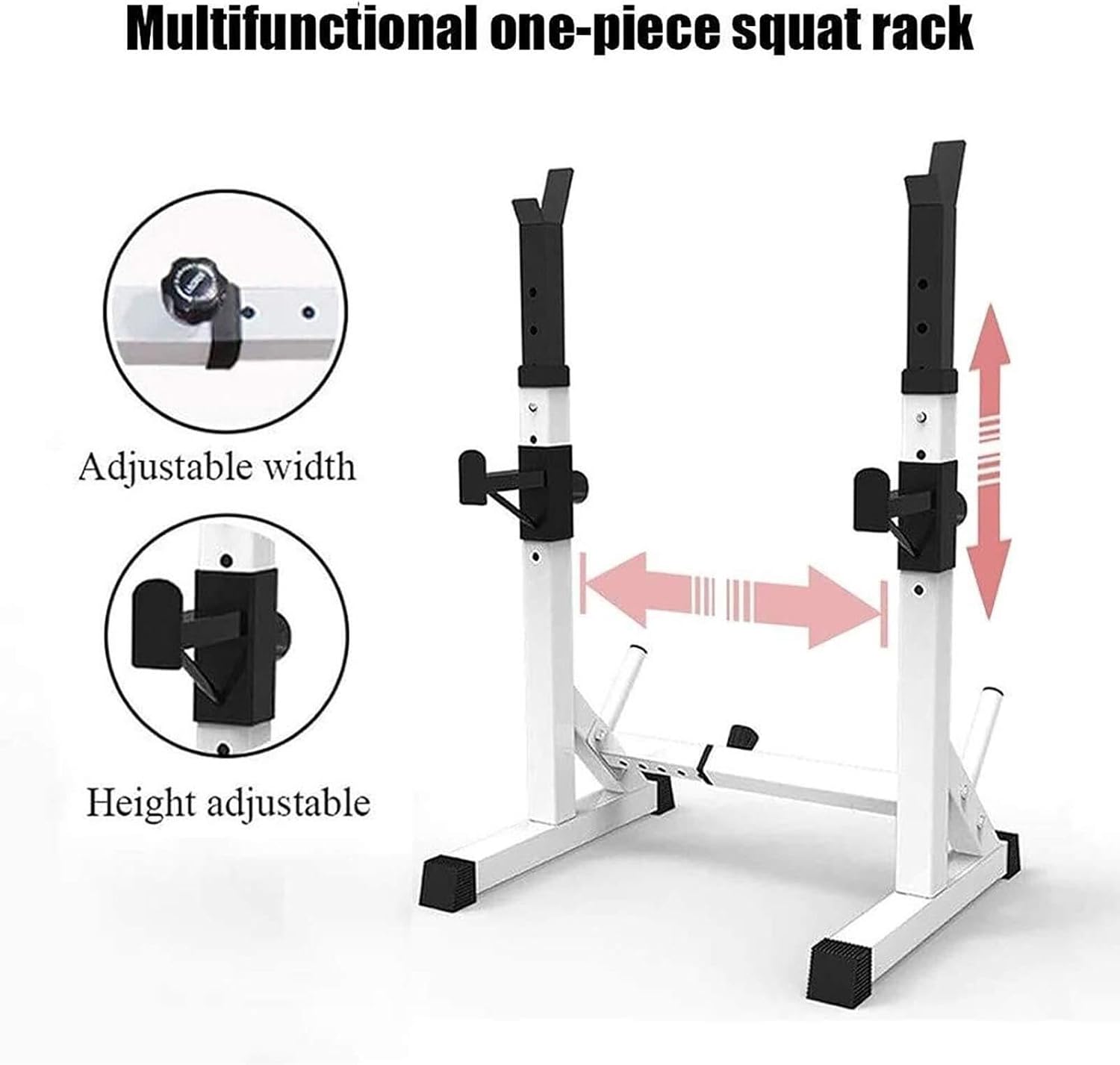 Adjustable Barbell Rack Dip Stand Squat Rack Bench Press Dumbbell Stand Heavy-Duty Fitness Equipment