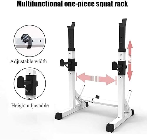 Miniatura 2 de Soporte de barra ajustable, soporte de inmersión para sentadillas, banco de prensa para mancuernas, equipo de fitness resistente