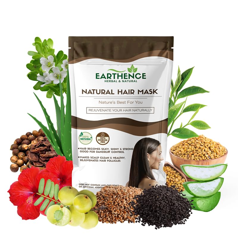 Hair Mask Powder For Hair Growth Split Ends Luster Shining Nourishment | Dry and Frizzy Hair | Herbal & Natural Cleanser | Controls Dandruff - 225 Grams - Pack Of 1-image-36