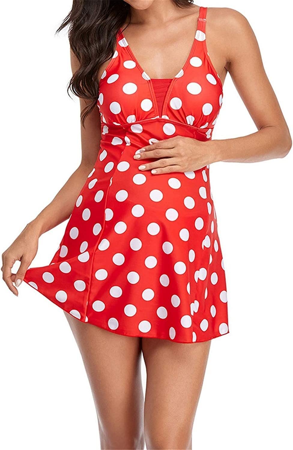 Bikini w stylu vintage, damskie stroje kąpielowe, damskie 2-częściowy strój kąpielowy strój kąpielowy letni kostium kąpielowy regulowane ramiączka góra wysoka talia dół do pływania kostiumy kąpielowe