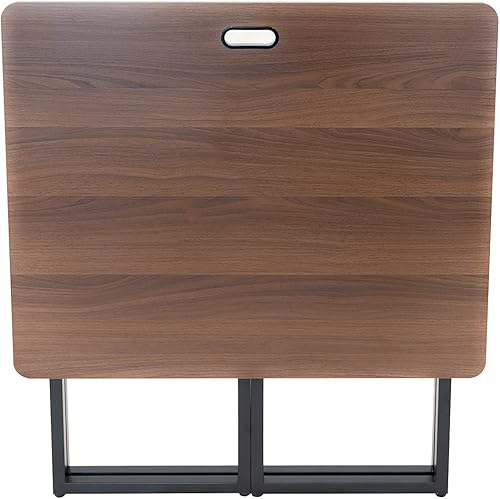 Miniatura 7 de Stand Up Desk Store Escritorio plegable portátil con asa de transporte (marco negroparte superior de arce oscuro, 31 pulgadas de ancho)