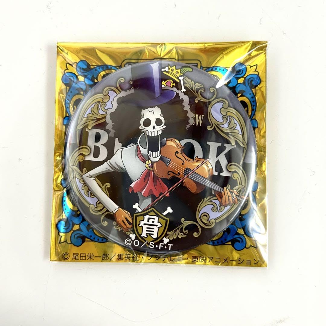 ONEPIECE フジテレビ限定缶バッジブルック ワンピース】ワンピース HBDイニシャルホログラム缶バッジ[4.3