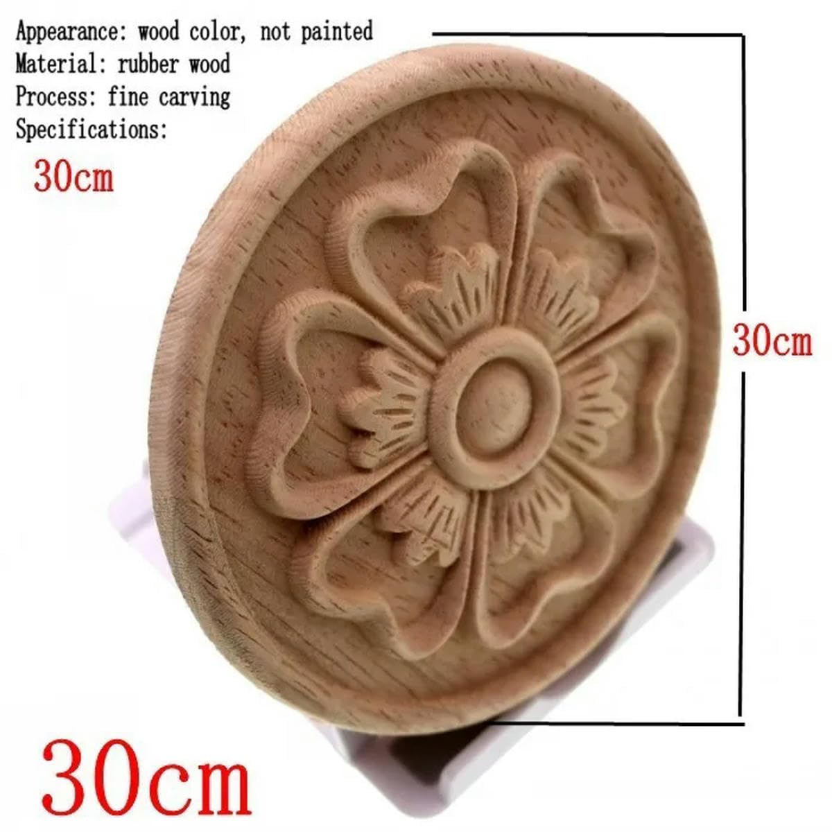 Rzeźba w drewnie kalkomania rzeźba naturalne drewno aplikacje do mebli szafki drewniane listwy kalkomania dekoracyjne figurki rzemiosło 30 cm