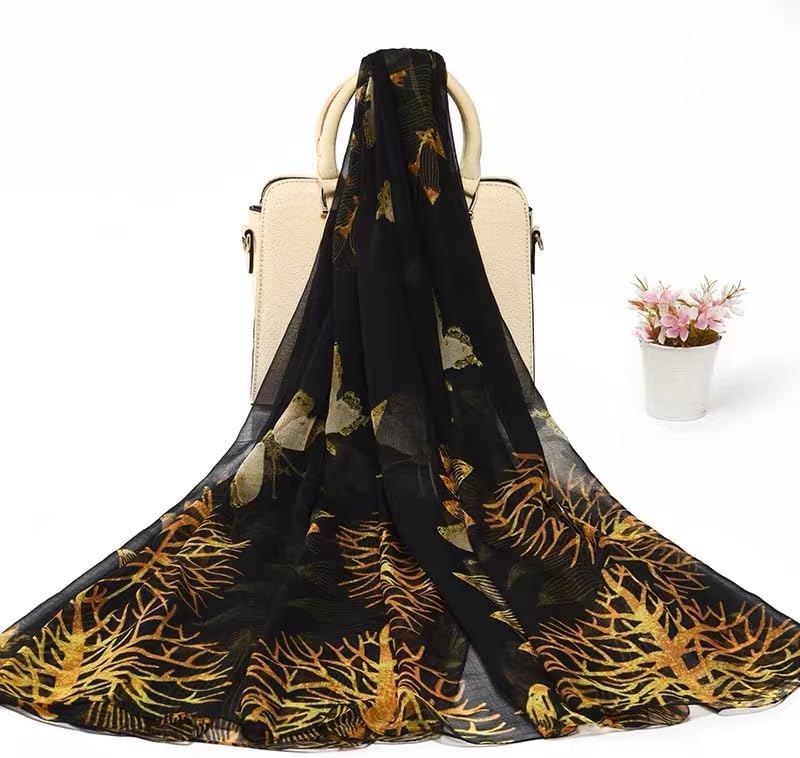 Silk Feeling Scarf for Women Lightweight Large Fashion Scarves Shawls Elegant Cashmere Dressy Scarf Sunscreen Wraps - Image 3